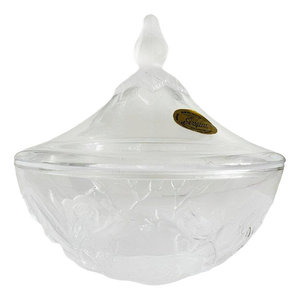 Vintage Florence Satine Crystal Candy Dish from Cristal d'Arques Bonbonnière, 1970s