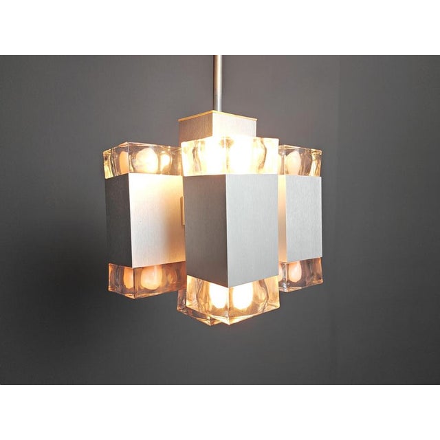 Gaetano Sciolari Vintage Italian Cubic Pendant attributed to Gaetano Sciolari, 1970s For Sale - Image 4 of 14