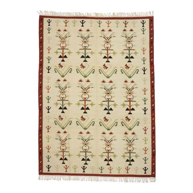 Vintage Romanian Kilim Rug - 08'09 X 12'00 For Sale