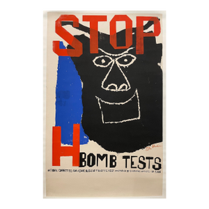 1960s Illustration Stop the H Bomb Tests, Limited Edition Serigraph by Ben Shahn, c.1962