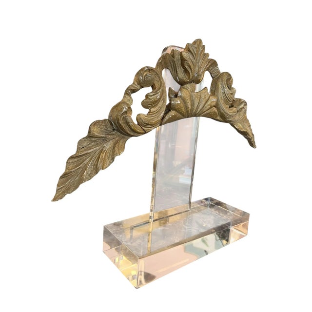 An elegant late 19th century French architectural carving, now mounted for modern display. Hand carved with refined...