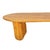 1950s Restored Rare Mid-Century Rattan and Mahogany Asymmetric "J" Coffee Table For Sale In Los Angeles - Image 6 of 7