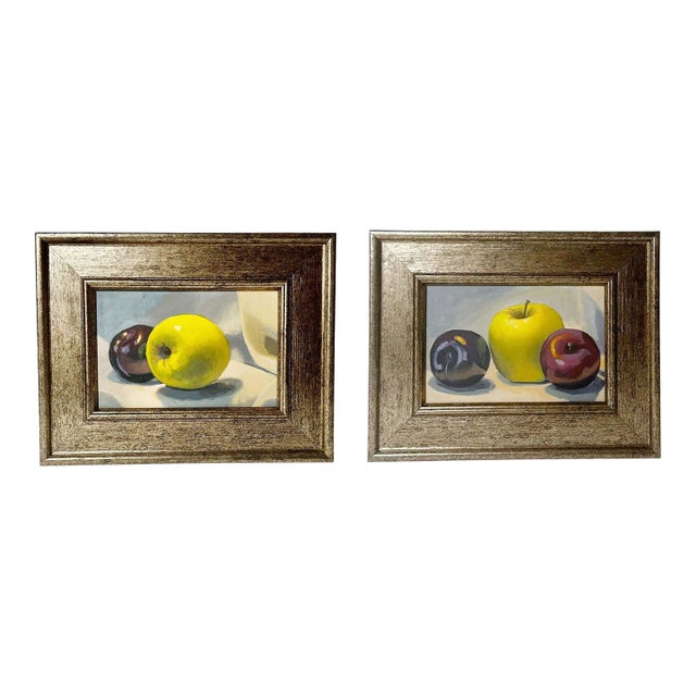 1970s Peter Orrock Still Life Oil Paintings in Gold Frames - A Pair For Sale