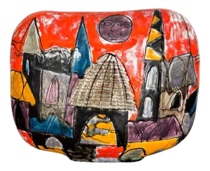 Ceramic Vase by Elio Schiavon, Italy, 1960s