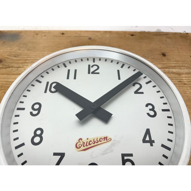 Vintage Industrial Wall Clock from Ericsson, 1960s For Sale - Image 11 of 18