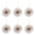Transitional Starburst Wire Hanging Ornaments, Champagne, Large, Set of 6 For Sale - Image 3 of 3
