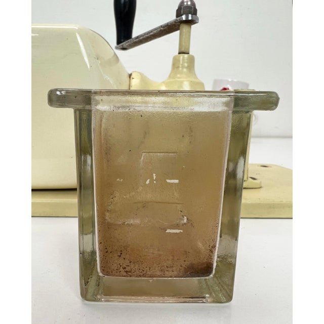 Dutch Wall Coffee Grinder with Cups and Container, 1950s, Set of 6 For Sale - Image 10 of 11