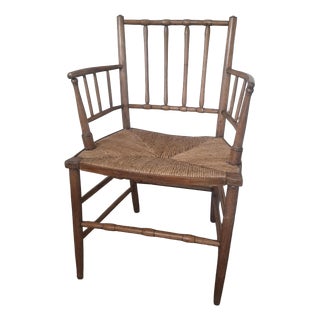 English Ash Sussex Armchair, 1860 For Sale