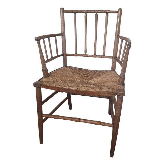 English Ash Sussex Armchair, 1860 For Sale