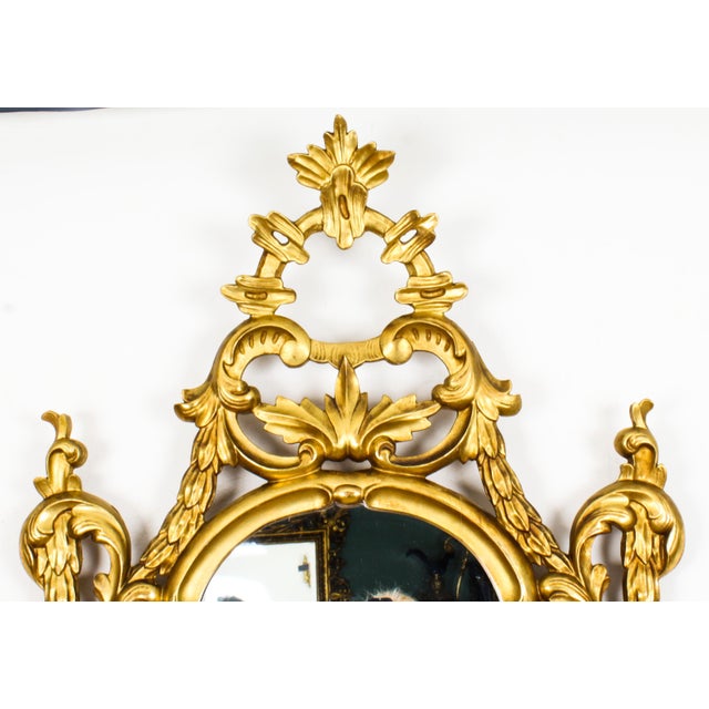 Glass Antique Florentine Rococo Giltwood Mirrors, 1800s, Set of 2 For Sale - Image 7 of 18