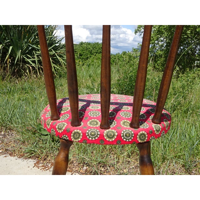 Wood and Fabric Chairs, Set of 2 For Sale - Image 11 of 18