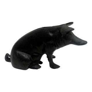 Vintage Cast Iron Piggy Bank For Sale