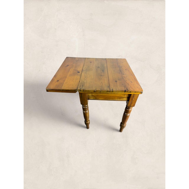 Antique Victorian Pine Drop-Leaf Kitchen Table For Sale - Image 12 of 12