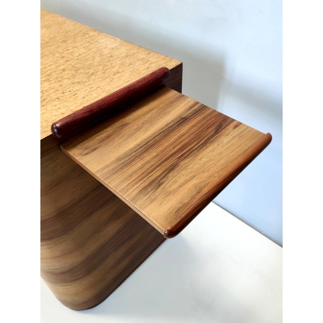 Art Deco Italian Birch and Beech Writing Desk, 1940s For Sale - Image 16 of 17