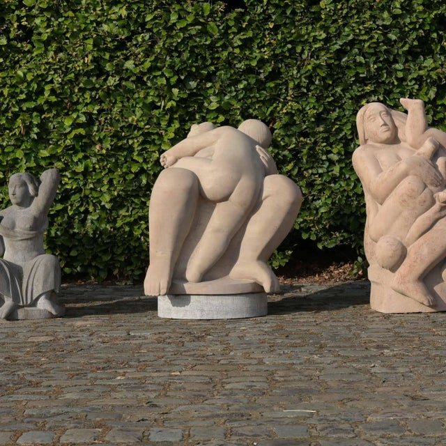 This stone statue is made by the Belgian artist Jan Keustermans. The sculpture is signed and dated. It is a unique piece....