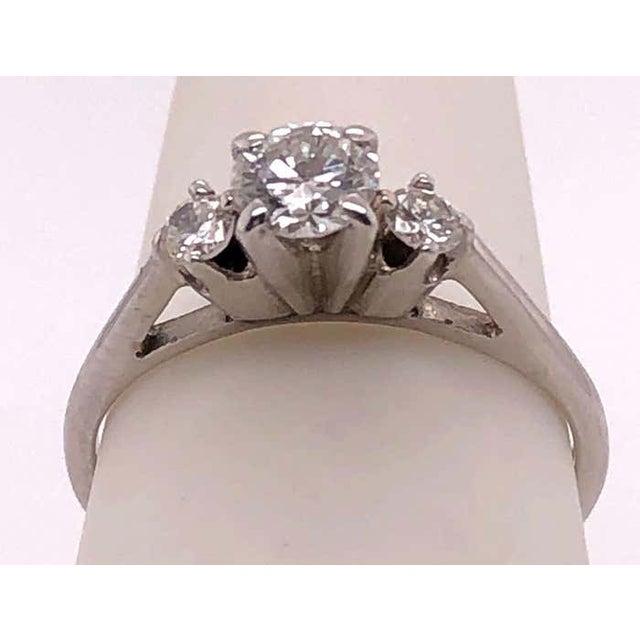 Metal 14 Karat White Gold Engagement Ring 0.64 Total Diamond Weight For Sale - Image 7 of 7