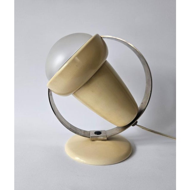 Mid-Century Glass Table Lamp by Charlotte Perriand for Philips, Netherland, 1960s For Sale - Image 9 of 18