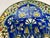 Blue Moorish Floral Design Polychrome Hand Painted Ceramic Decorative Plate For Sale - Image 8 of 12