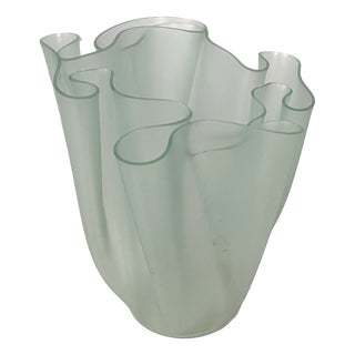 Italian Modern Glass Vase by Pietro Chiesa for Fontana Arte, 1980s For Sale