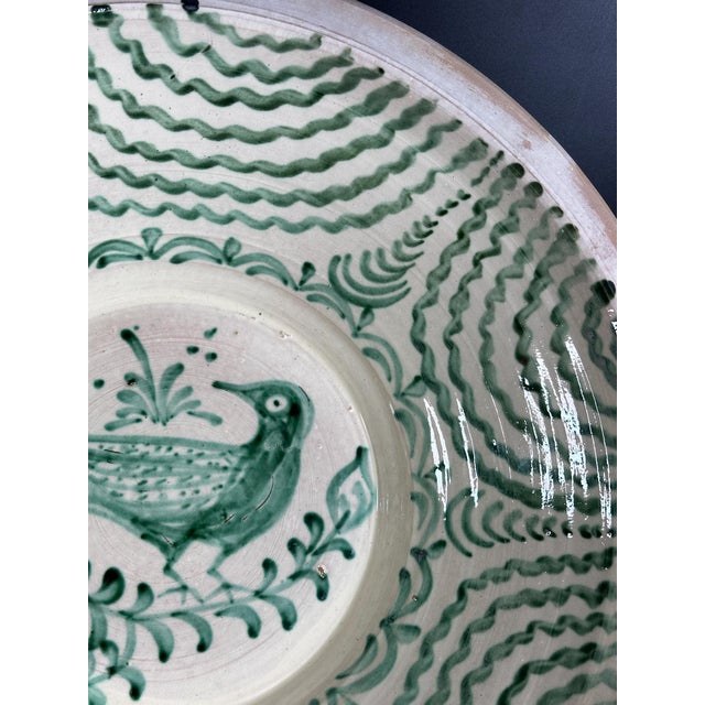Large Spanish Fajalauza Ceramic Bowl from Lebrillo For Sale - Image 3 of 9