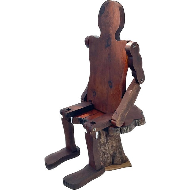 Folk Art Child-Size Articulated Wooden Mannequin For Sale - Image 10 of 12