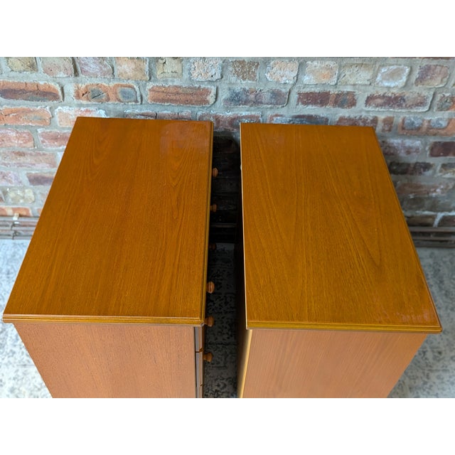 Mid-Century Teak Albany Chests of Drawers from Stag, 1980s, Set of 2 For Sale - Image 9 of 12