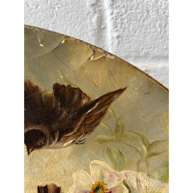 Hand Painted Paper Mache Plate For Sale - Image 4 of 10