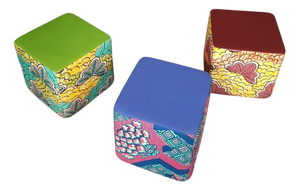 Dot Point Ottomans by Michiel van der Kley for Lande, Set of 3