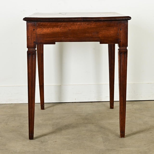 French 19th Century Walnut Writing Desk-Side Table For Sale - Image 9 of 12