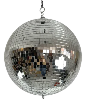 Vintage Mosaic Glass Disco Ball with Rotor, 1980s