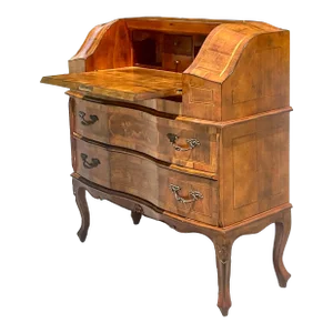 Late 20th Century Vintage Italian Inlaid Animal Marquetry Writing Desk