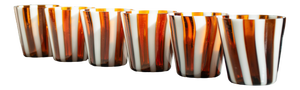Short Drinking Glasses in Murano Glass by Mariana Iskra, Set of 6
