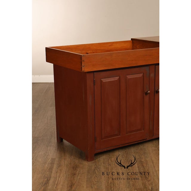 English Large Reproduction Dry Sink Made by Wayne Kramer For Sale - Image 3 of 18