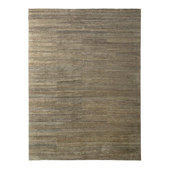 Open Field Modern Rug Beige Brown Silk Texture Of Color By Rug Kilim Chairish