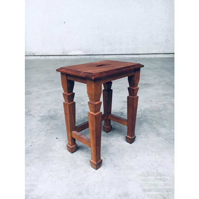 Set of Dutch Art Deco S Handle Stools, 1930s For Sale - Image 12 of 18