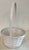 Vintage White Wicker Handled Basket For Sale - Image 4 of 7