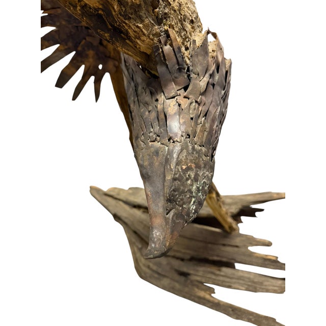 Late 20th Century Monumental Lubomir Tomaszewski Signed Wood and Copper Bird Sculpture Seven Feet Tall For Sale - Image 17 of 18
