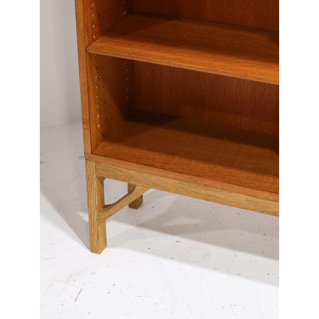 Wood Vintage Danish China Bookcase in Oak by Børge Mogensen for FDB Møbler, 1960s For Sale - Image 7 of 12