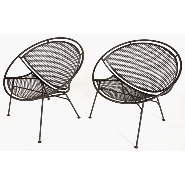 Vintage Maurizio Tempestini for Salterini Mid Century Modern"Radar" Patio Lounge Chairs- Set of 2, Attributed For Sale In Miami - Image 6 of 13
