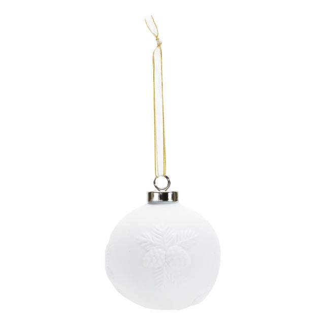 Porcelain Pine Cone Ball Ornament (Set of 6) For Sale