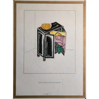 Braco Dimitrijevich, Triptychos Post Historicus Picasso Conceptual Art Silkscreen Gold Lithograph, 1989 For Sale