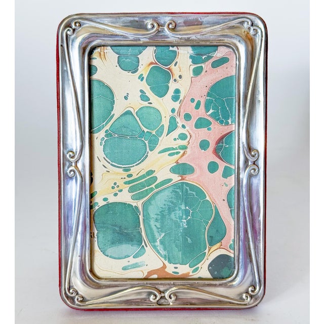 Vintage Sterling Silver Repoussé Picture Frame, Velvet Back For Sale - Image 9 of 9