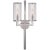 Liaison Double Sconce in Polished Nickel with Clear Glass Designer: Kelly Wearstler Height: 19" Extension: 5.25"...