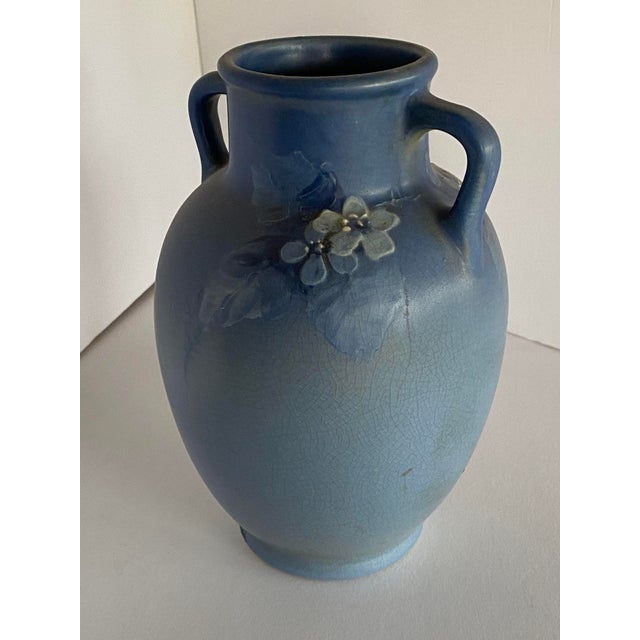 Antique Arts & Crafts Hand-Painted Art Pottery Vase by Weller Pottery For Sale - Image 4 of 8