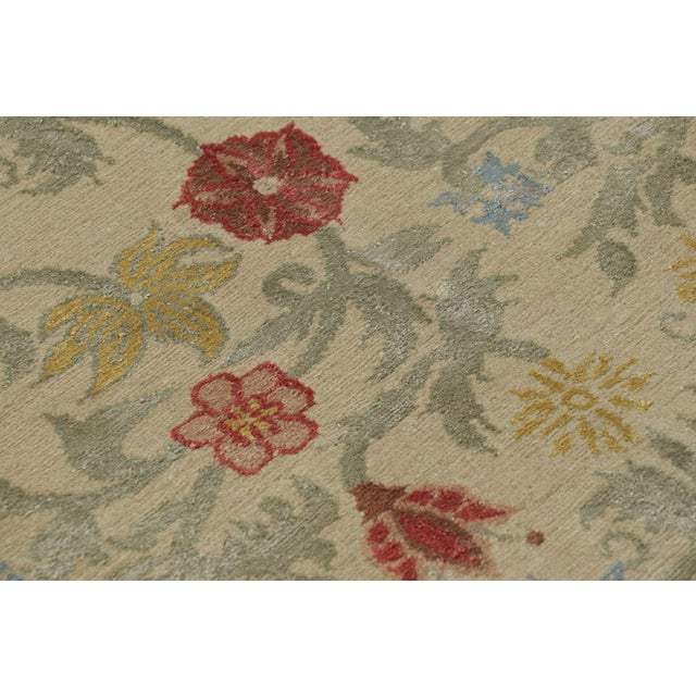 Rug & Kilim Rug & Kilim’s Spanish Style Rug in Off-White-Beige With Floral Patterns “Bilbao” For Sale - Image 4 of 10