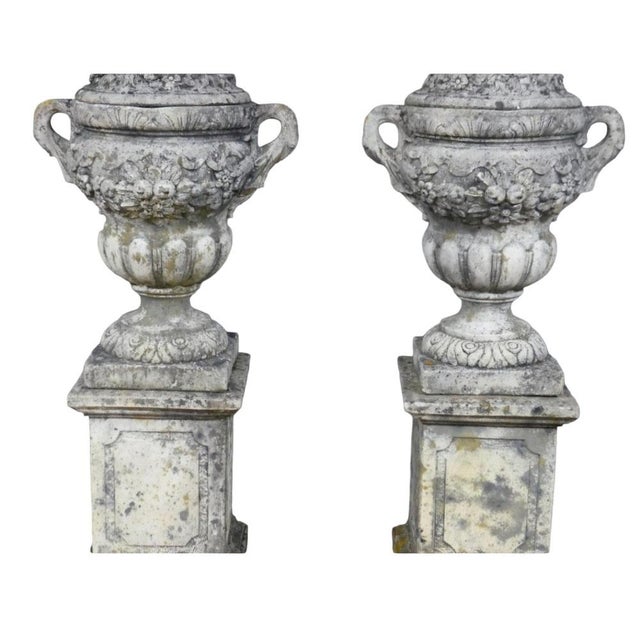 Vases on Pedestals, 1950s For Sale - Image 9 of 12