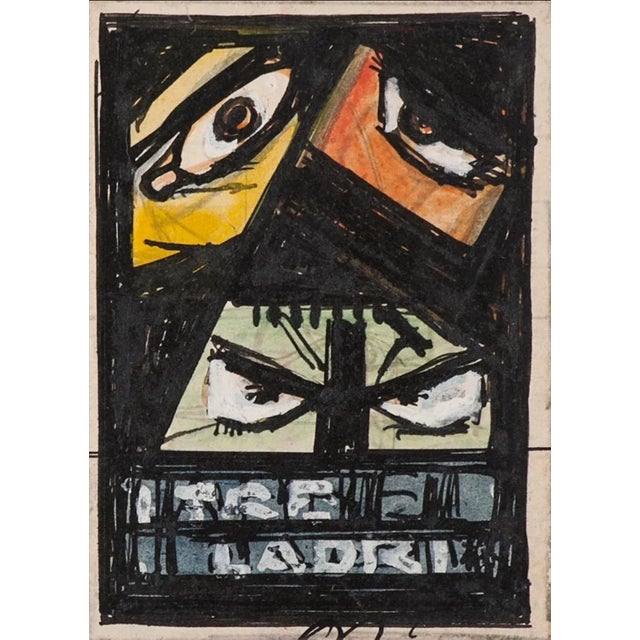 Three Robbers is an original drawing in watercolor on paper realized by Gabriele Galantara. The state of preservation of...