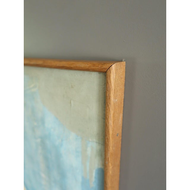 Textile 1960 Mid-Century Modern 'Astrid' Swedish Semi-Abstract Figurative Nude Oil Painting, Framed For Sale - Image 7 of 11