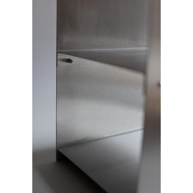 Not Yet Made - Made To Order Cosmo Multifunctional Stool and Shelf in Brushed Stainless Steel by Form & Eisen For Sale - Image 5 of 18