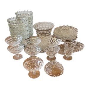 Late 20th Century Fostoria American Cubist Dish Collection - 47pcs